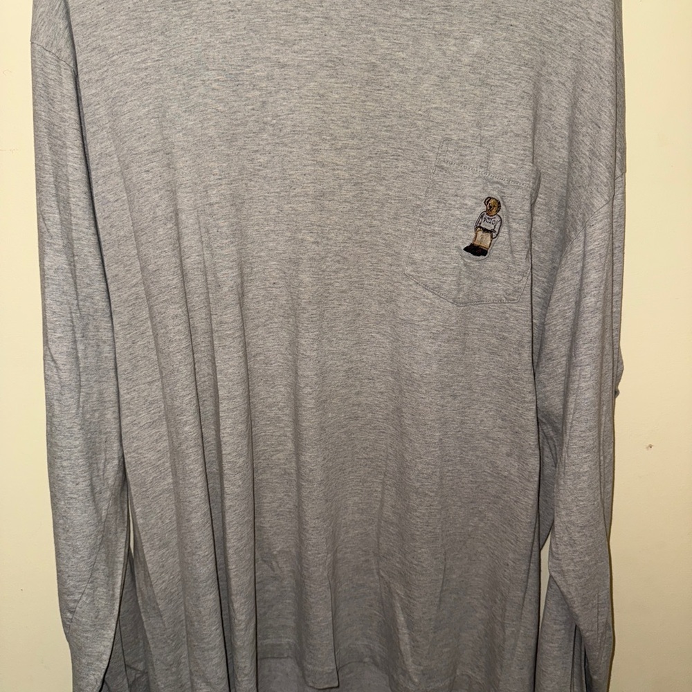Vintage Ralph Lauren Heather Gray Long Sleeve Tee